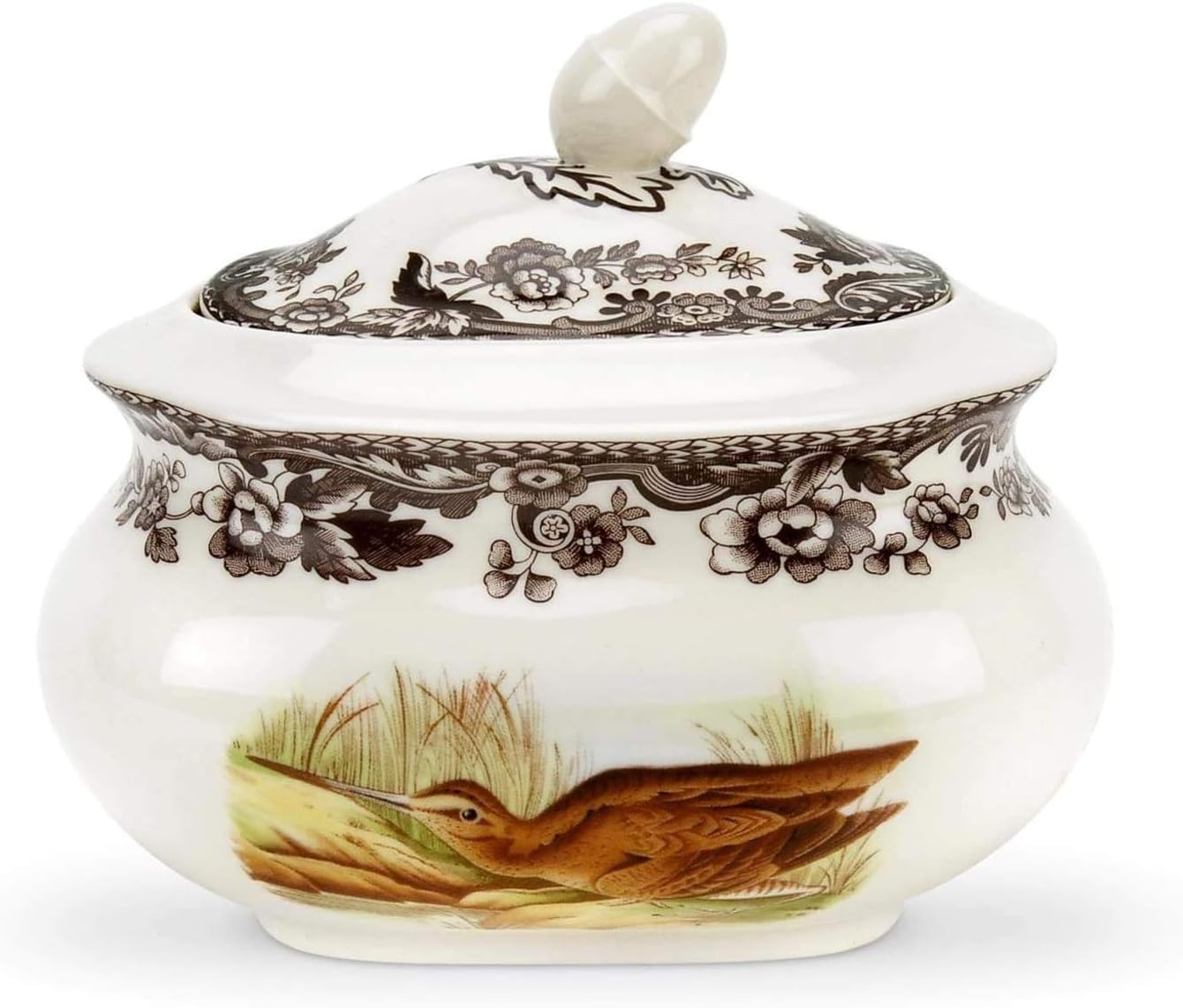 Spode Woodland Snipe Covered Sugar Bowl