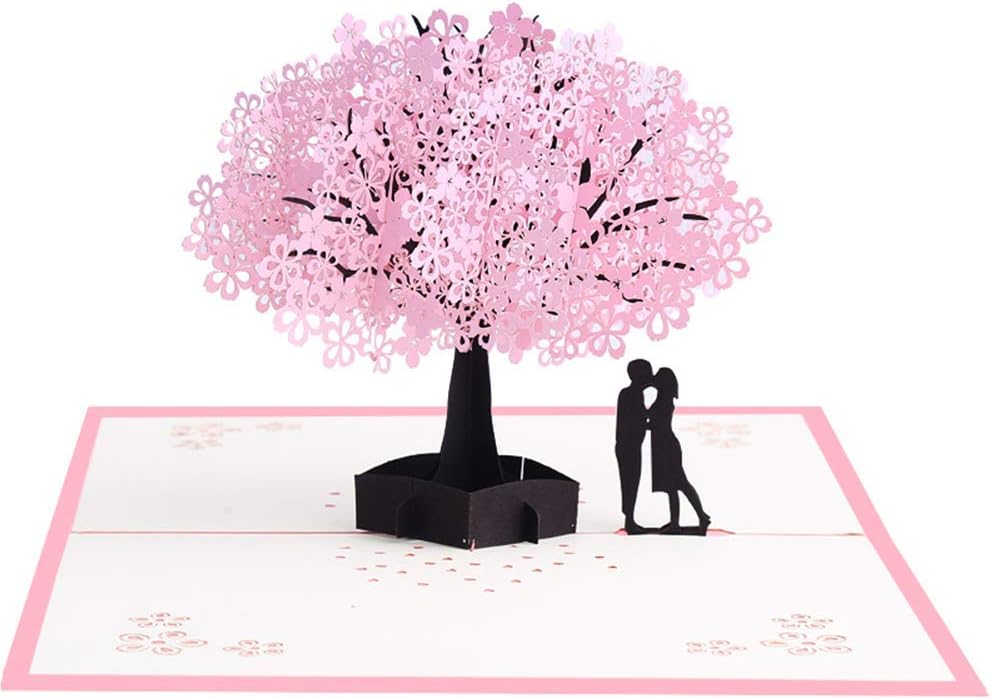 Biglietto Auguri Farfalle Rosa E Viola Biglietto Pop-up 3D Farfalle - Auguri Per Moglie, Mamma