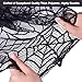 2 PCs Halloween Decorations Set, Black Lace Spiderweb Fireplace Mantle 18 x 96 Inches, Black Lace Spiderweb Tablecloth 60 x 84 Inches, Best Choice for Halloween Party Supplies