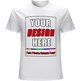 Custom T Shirts Design Your Own Shirt for Men Women Personalized Printed T-Shirts with Photo Front/Back