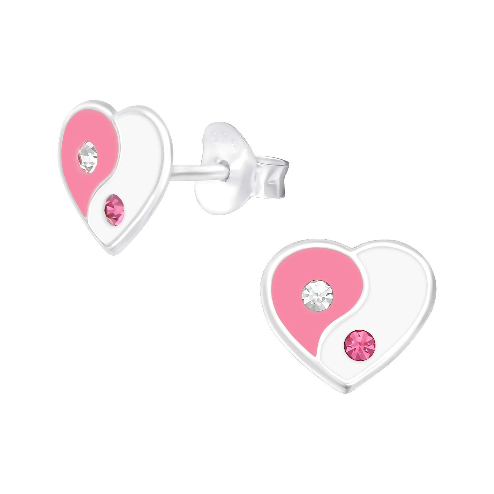 925 Sterling Silver Lightweight Hollow-Back Heart Stud Earrings for Women & Girls – Everyday Jewellery Gift Boxed