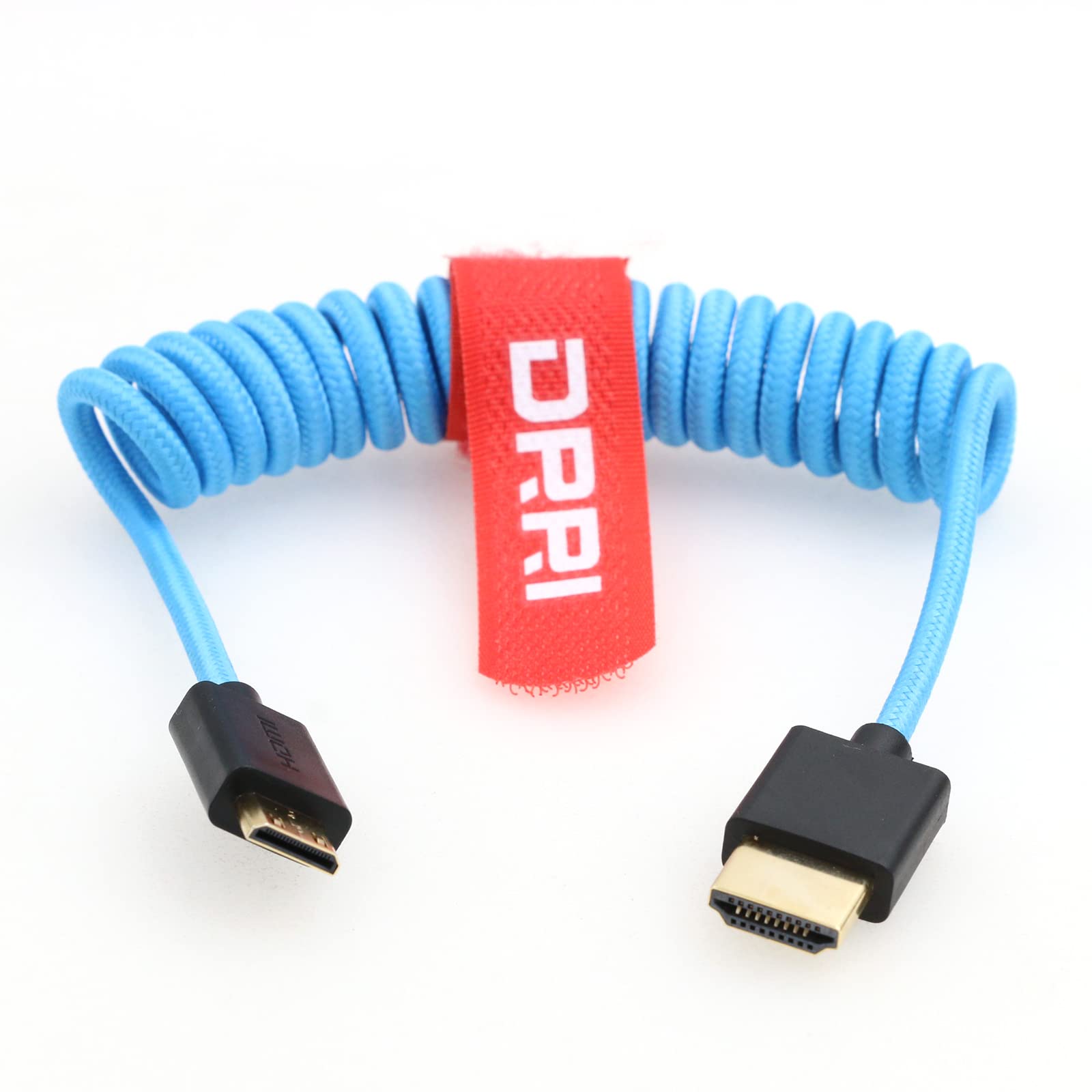 DRRI High-Speed 8K@60Hz 4K@120Hz Mini HDMI to Full HDMI 2.1 Braided Cable for Sony F55 A7S3 A74 Nikon Z5 Z6 Z7 BMPCC4k to Atomos Ninja Monitor