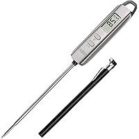 Elegant Silver Meat Thermometer, Instant Read Thermometer Digital Cooking Thermometer