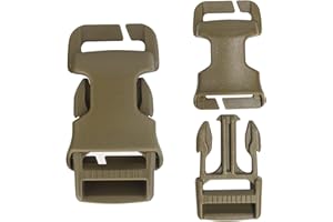 Qavctw 2x 1'' Buckle Quick Side Release Buckle for Tactical Vest Backpack Bag with 1in/2.5cm Webbing Straps