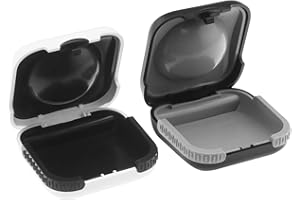 ECSiNG 2Pcs Hearing Aid Storage Box Hearing Aid Hard Case Protective Box Hearing Aid Container Hearing Aid Accessories 6.5x6.
