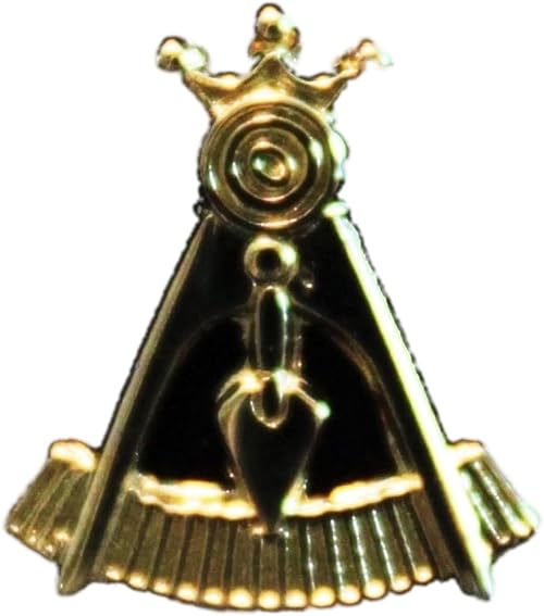 Past Master AF&AM Square & Compasses Masonic Lapel Pin - Gold Finish Brass Freemason Jewelry - The Masonic Exchange - View #3