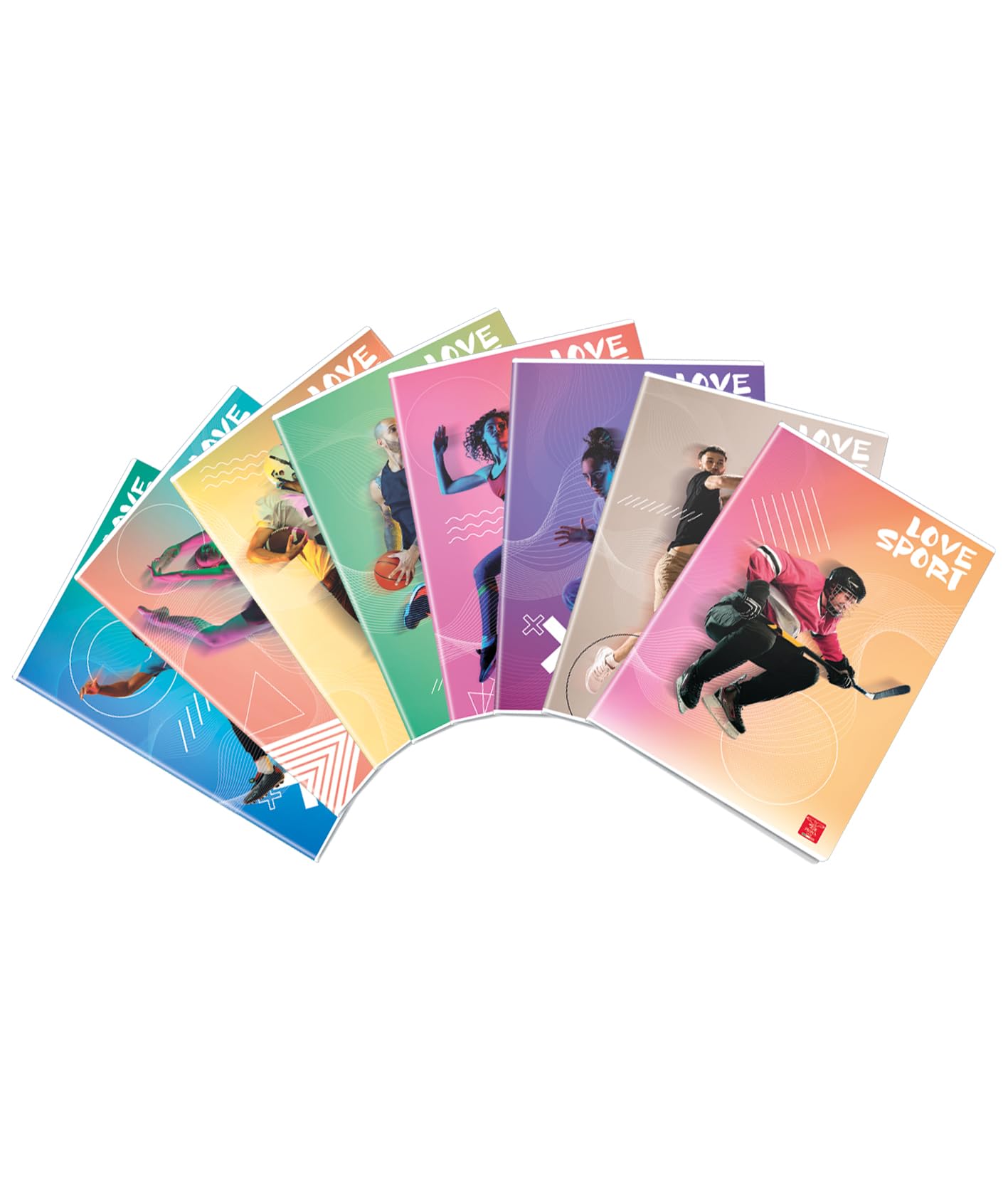 Pigna Maxi Notebooks A4 Ready for Sport Pack of 10 Squared 5mm with Margin