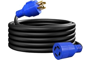 FROSTYRIDER 4 Prong 30 Amp 10 Foot Generator Extension Cord, NEMA L14-30P/L14-30R, 125/250V Up to 7500W 10 Gauge SJTW Generator Cord, ETL Listed
