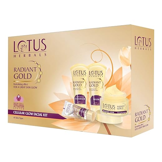 Lotus Herbals Radiant Gold Facial Kit, 170g