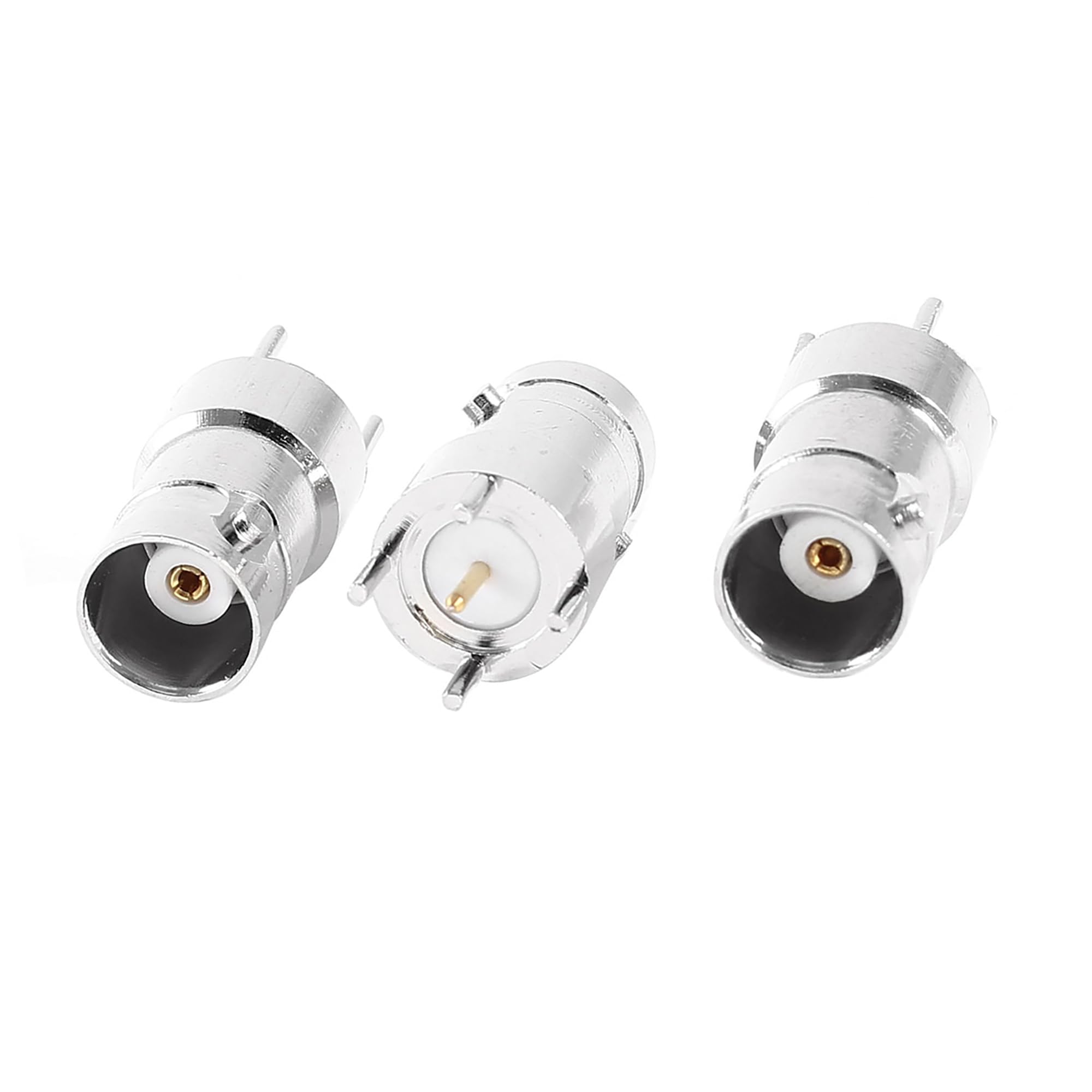 A ABSOPRO BNC Female Jack PC Board PCB Mount Straight RF Connector (Set of 3)