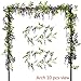 Felice Arts 2 Pcs Artificial Flowers 6.6ft/Piece Silk Wisteria Ivy Vine Green Leaf Hanging Vine Garland for Wedding Party Home Garden Wall Decoration (Purple)