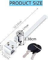 efbock Reptile Vivarium Lock with 2 Keys Sliding Door Cabinet Lock view 3