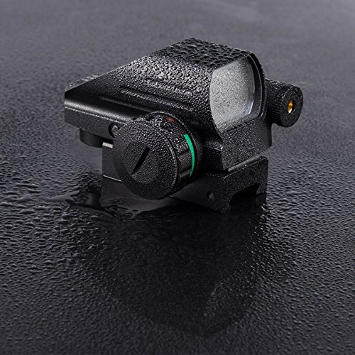 Hiram 1x22x33 Holographic Reflex Scope Sight with 4 Reticles Red and Green Dot with Red Laser - Thumbnail 5