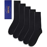 ZhiNuSi Mens Dress Socks Classic Patterned Business Crew Cotton Socks for Father Husband Birthday Gifts 5 Pairs