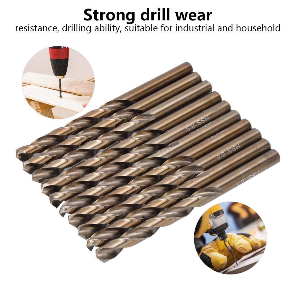 10 pieces high speed steel drill bits stainless steel iron drilling tool for drills 8 mm / 8.5 mm (8.5 mm) - Image 3
