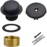Black Bathtub Drain Tip-Toe Single Hole,Welsan Tub Drain Trim Set Conversion Kit Assembly, Coarse Thread Replacement Trim Kit
