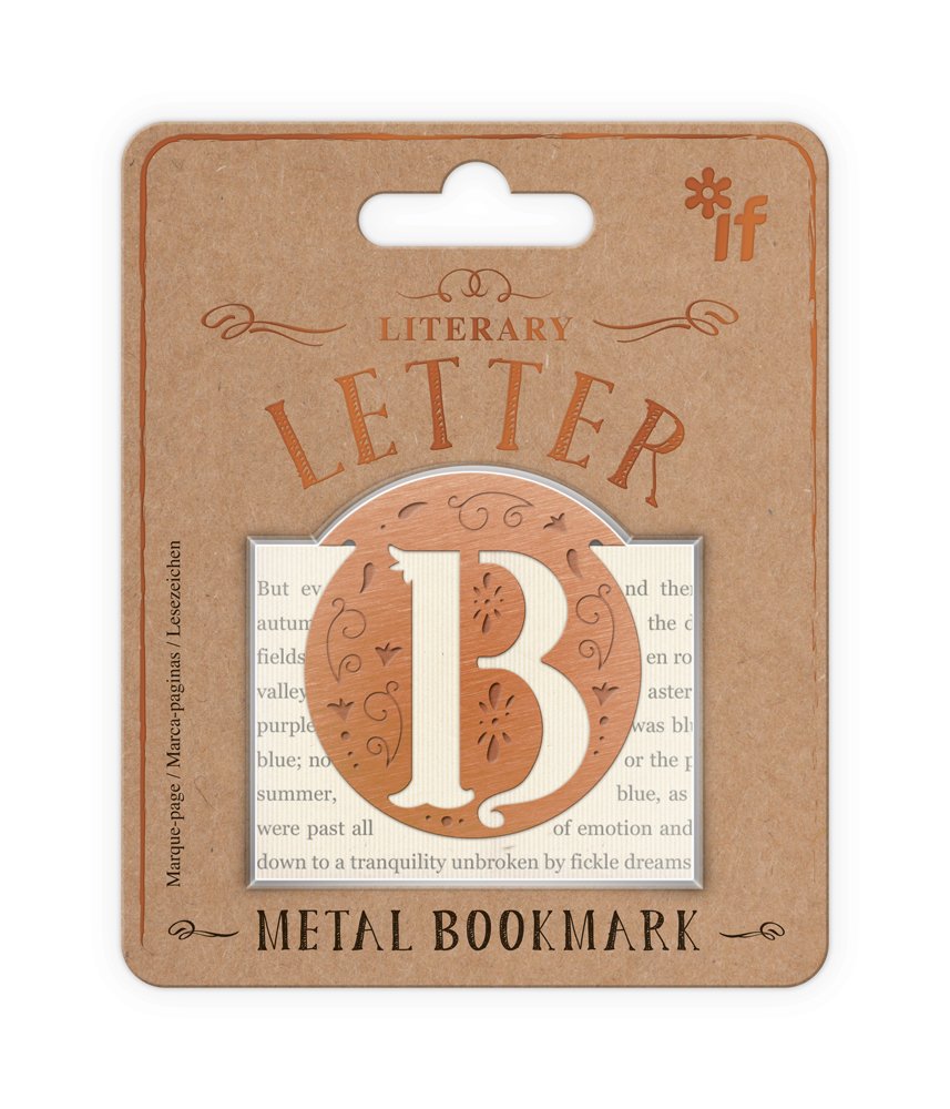 IF Literary Letters Metal Bookmark - Letter B