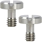 MENGS&reg; 2 St&uuml;ck 1/4" Schraube (&Oslash;14mm x H15mm) mit Edelstahl Material f&uuml;r Stativ / Einbeinstativ / Schnellwechselplatte / Kamera schraube