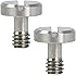 MENGS&reg; 2 St&uuml;ck 1/4" Schraube (&Oslash;14mm x H15mm) mit Edelstahl Material f&uuml;r Stativ / Einbeinstativ / Schnellwechselplatte / Kamera schraube