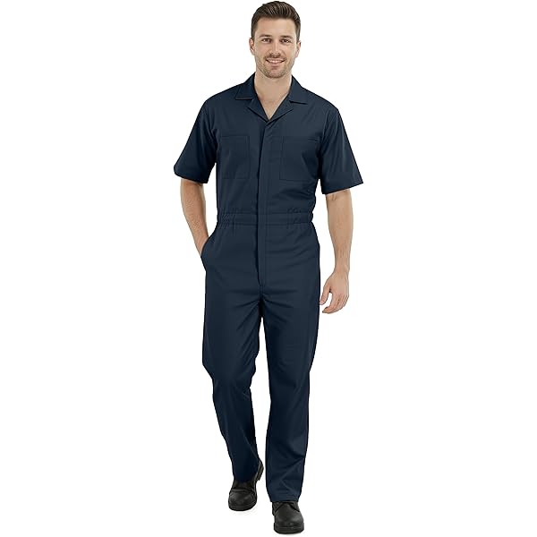p*g様 FreshService BACK SATIN OVERALL Amazon.com: PJFCS Coveralls for Men Short Sleeve Zippered Pockets