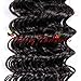 Golden Rule Hair 3 Bundles Virgin Brazilian Hair Deep Wave Human Hair Extensions Unprocessed Human Hair Weave Natural Color Can Be Dyed and Bleached (14 16 18)