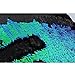 Wonder4 2 Pack Sequin Pillow Case 16x16 inches Reversible Cushion Cover Change Color Cotton Linen Couch Mermaid Throw Pillow Cover for Decoration (Green Blue & Black)