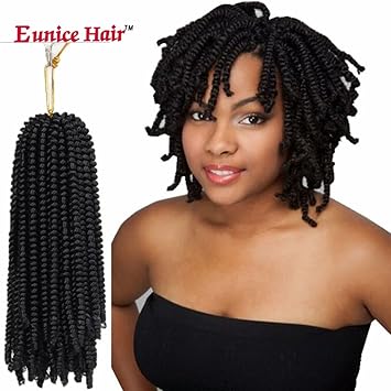 6 Packs Eunice Hair Spring Twist Crochet Braids Bouncy Curly Hair