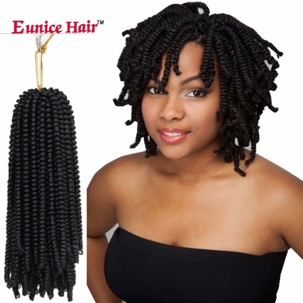 Amazon Com 6 Packs Eunice Hair Black Spring Twist Crochet Braids