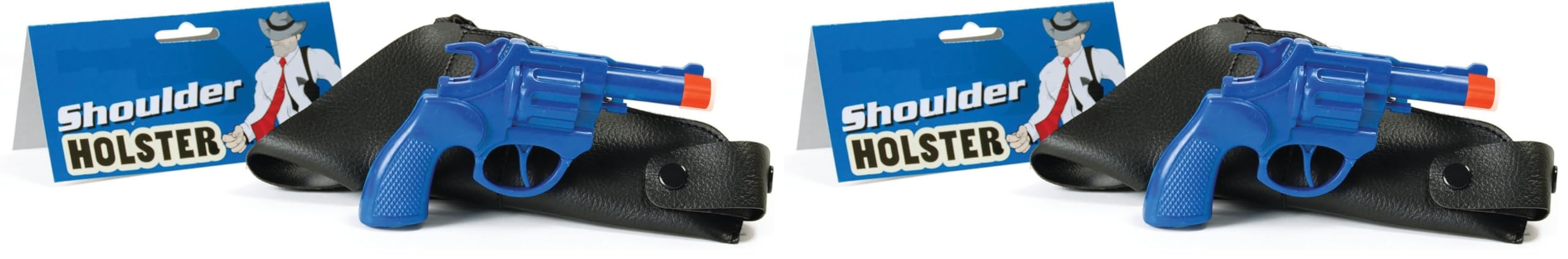 Bristol Novelty BA312 Gangster Shoulder Holster and Gun, Unisex-Adult, Blue, One Size Halloween Halloween