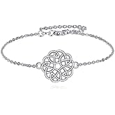 POPLYKE Celtic Knot Bracelet For Women Sterling Silver Celtic Knot Chain Jewelry Gift for Women