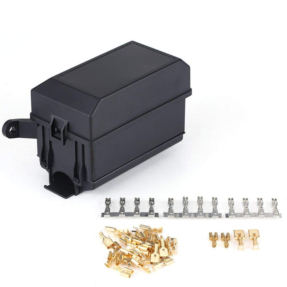 Tiardey 6 Way Blade Relay Fuse Holder Box With Spade Terminals For Car Marine