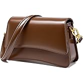 MoreFarther Leather Crossbody Bags for Women, Leather Purses with Adjustable Strap, Lightweight Saddle Bag Purses for Women