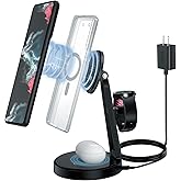 Wireless Charger for Samsung | 3-in-1 Charging Station for Samsung Galaxy S25/S24/S23/S22 & Watch 7/6/5/Buds | MagSafe Charger for iPhone 16/15/14/13/12 | Compatible with Apple AirPods