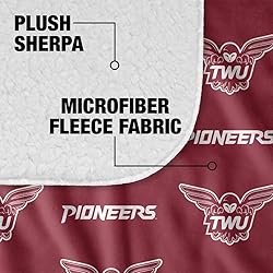 Texas Womans University Logo Pattern Sherpa