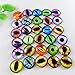 Julie Wang 18mm 40pcs Mixed Dragon Eyes Flatback Glass Cabochon Dome for Artworks Making Jewelry Settings Craft DIY Findings