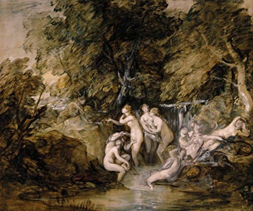 Cutler Miles Diana And Actaeon by Thomas Gainsborough Hand Painted Oil on Canvas Reproduction Wall Art. 24x19
