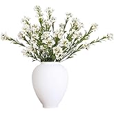 Melorca&Guilla Artificial Flowers for Decoration, 3Pcs 32inch White Wintersweet Fake Flowers,Faux Flowers for Vase,Wedding Party Kitchen Home Decorations (3, Spring Flowers)