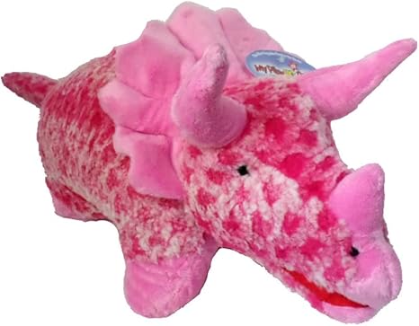 Amazon Com Pillow Pets Large 18 Pink Triceratops Dinosaur Toys