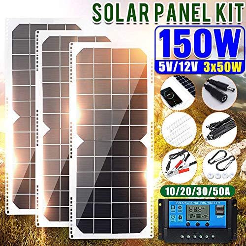 150wソーラーパネルキットバッテリ充電 10a a 30a 40a 50aコントローラーキャラバンボートホーム