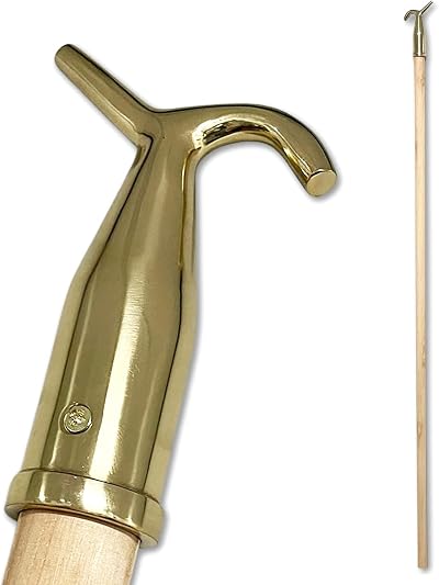 Trade Access Panels Wooden Pole Brass Hook 1.18m for Skylight Loft Hatch Blinds