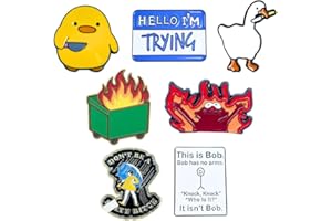 Funny Pins Fun Enamel Pin Set Sarcastic Cool Cute Metal Lapel for Adults Backpacks Bag Hat Lanyard Buttons Vest This is Fine 