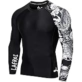 LAFROI Men's Long Sleeve UPF 50+ Baselayer Skins Performance Fit Compression Rash Guard-CLYYB