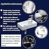 iropro Ceramic Small Wall Mount Sink 370x180mm RH Left/Right Tap Hole view 2