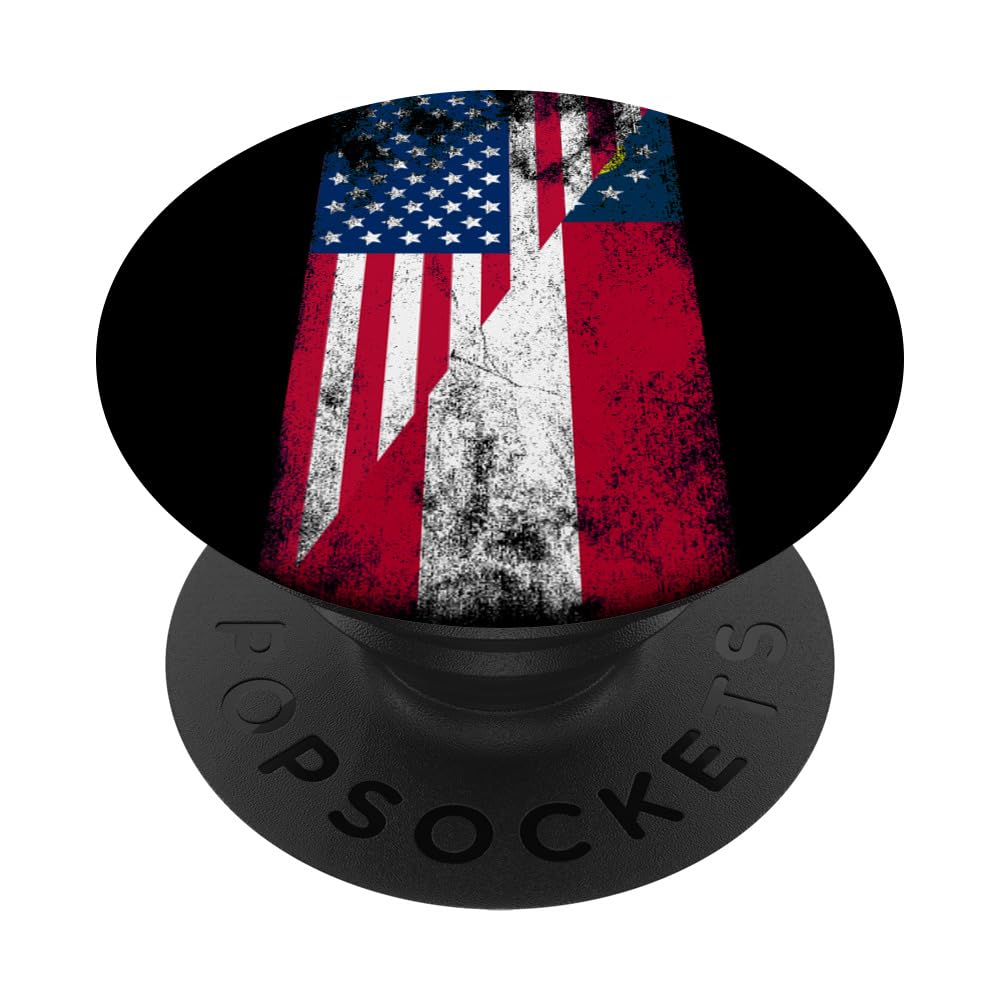 USA & Georgia Flags - American Georgian PopSockets Swappable PopGrip