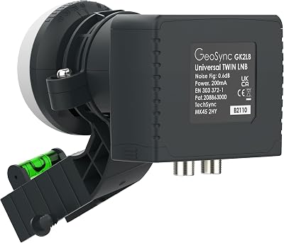GeoSync TWIN LNB for Satellite Dish Universal Ku Band Sky Freesat