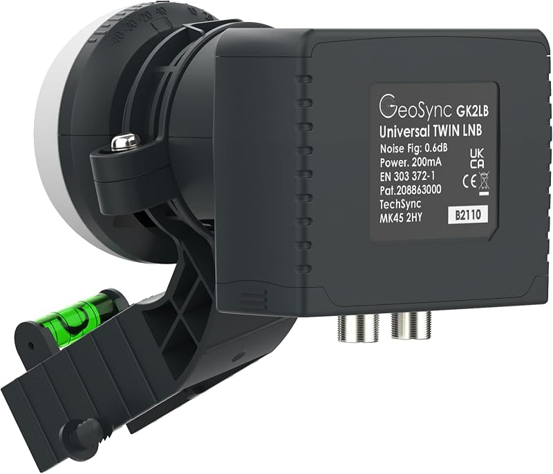 GeoSync TWIN LNB for Satellite Dish Universal Ku Band Sky Freesat