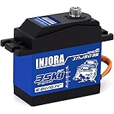 INJORA RC Servo 35KG Digital Servo High Torque RC Parts for 1:10 RC Crawler SCX10 TRX4 D90 (35KG)