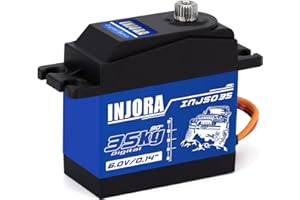 INJORA RC Servo 35KG Digital Servo High Torque RC Parts for 1/10 RC Crawler VP VS4-10 SCX10 Pro SCX10 TRX4 D90 (Control Angle 90°-180°)