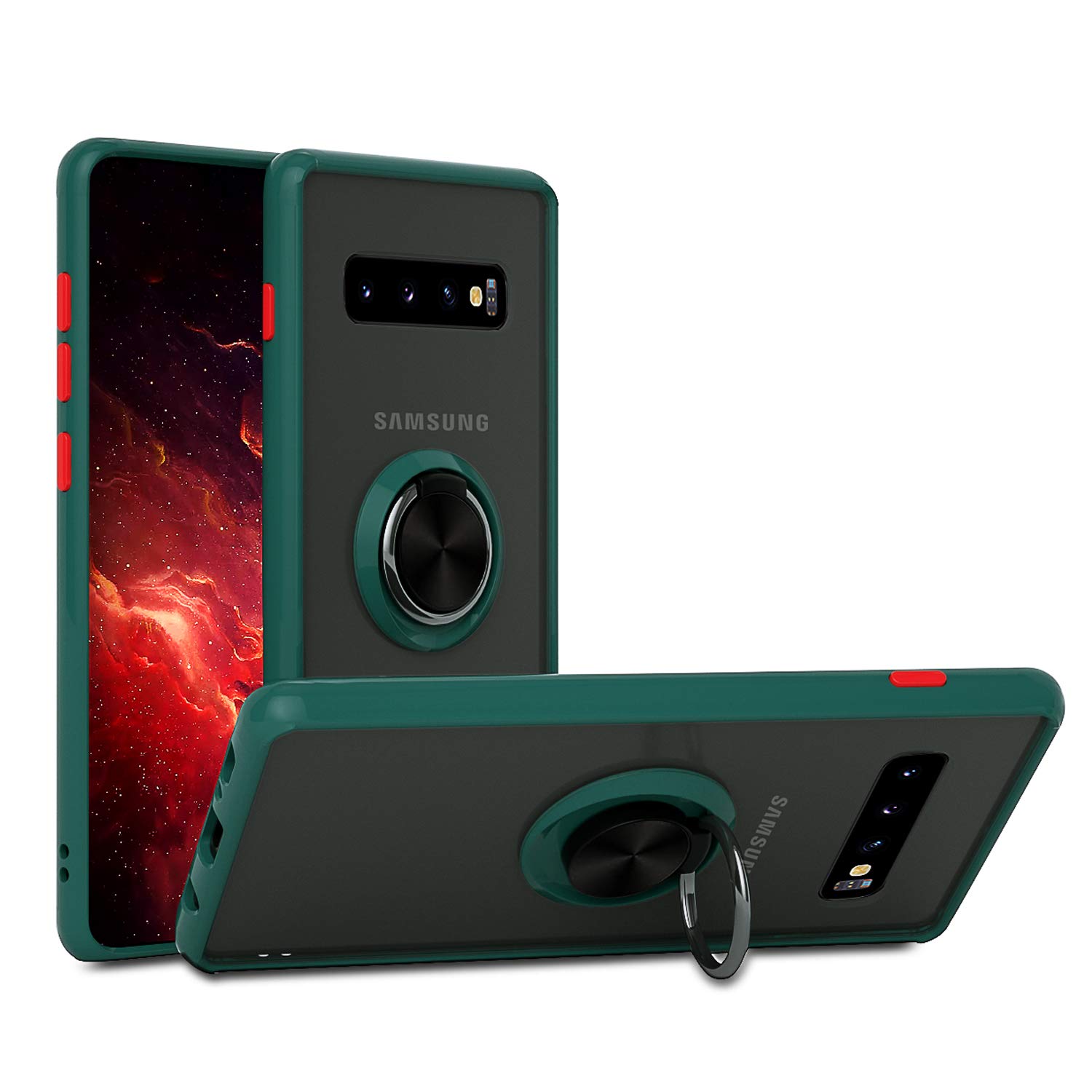 Zhike Compatible With Samsung S10 Plus Case 360 Roating Finger