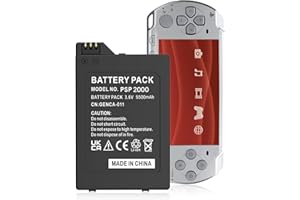 PSP2000 / PSP3000 Battery, (2025 New Version) 5500mAh Ultra High Capacity Li-ion Replacement Battery for PSP 2000/3000 PSP-S1